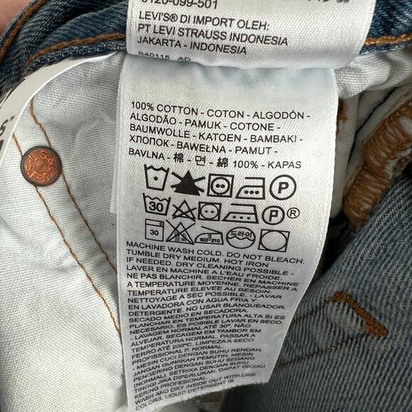 Levi's 501 Skinny Upcycled Jeans Women's 27 Paint Splatter Distressed High Rise - Picture 9 of 10